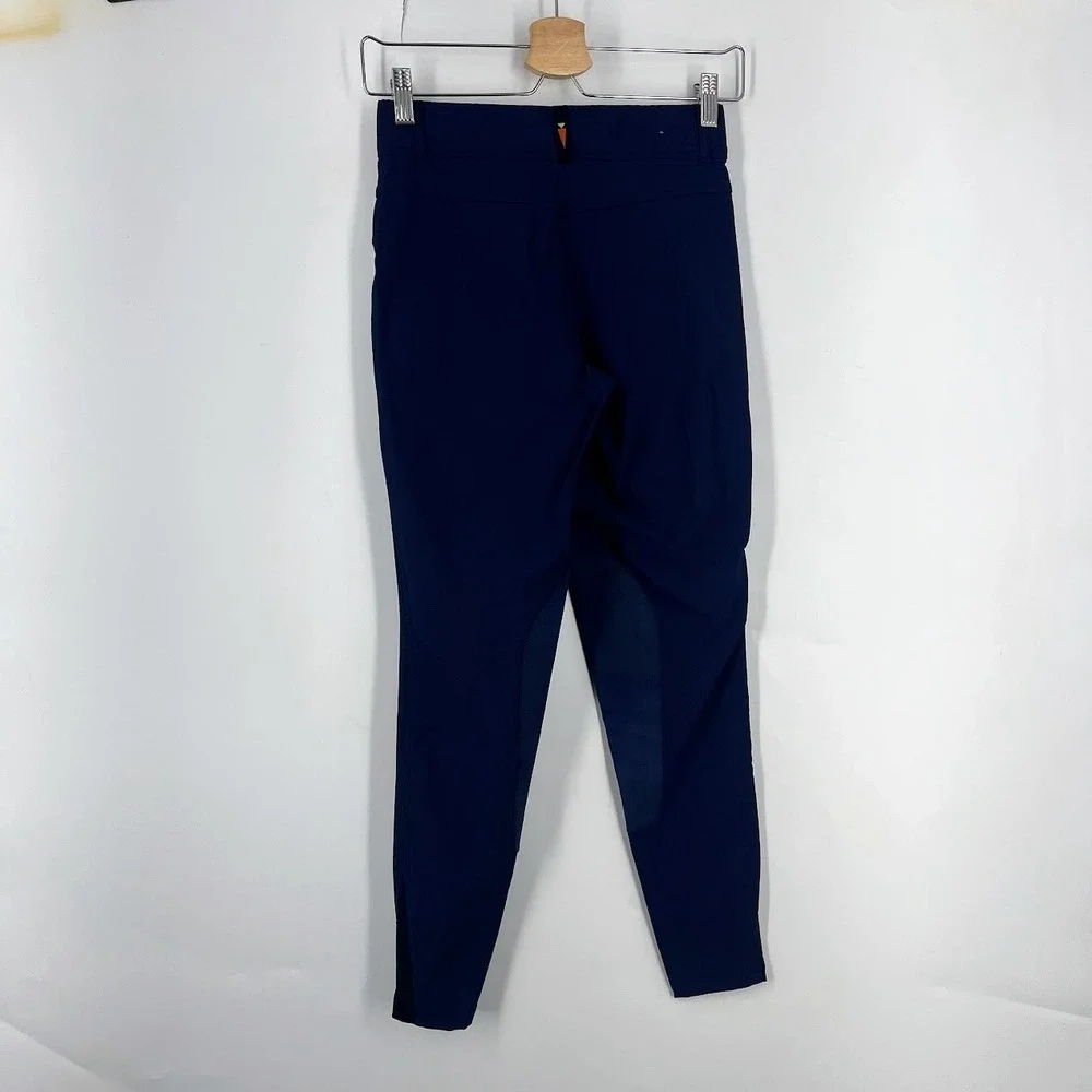 Kerrits Kids Navy Blue Knee Patch Equestrian Riding Breeches Pants Size L